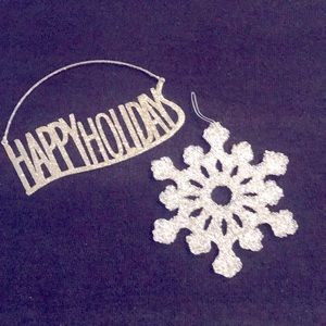 2 Sparkling Ornaments